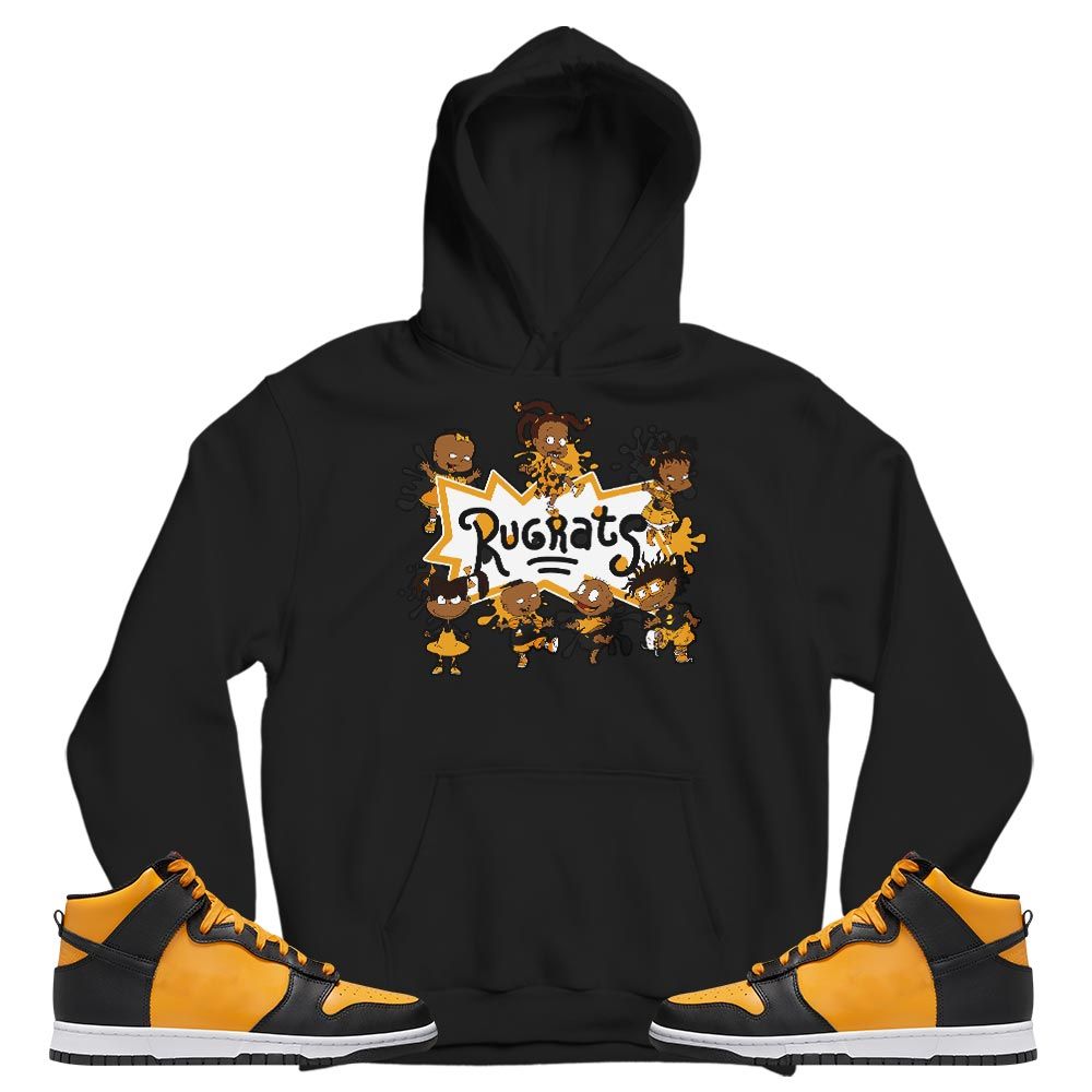 Funny Cartoon 90s Kids Melanin Sneaker Shirt Match Dunk Reverse Goldenrod, Dunk High Bruce Lee MKO T-Shirt