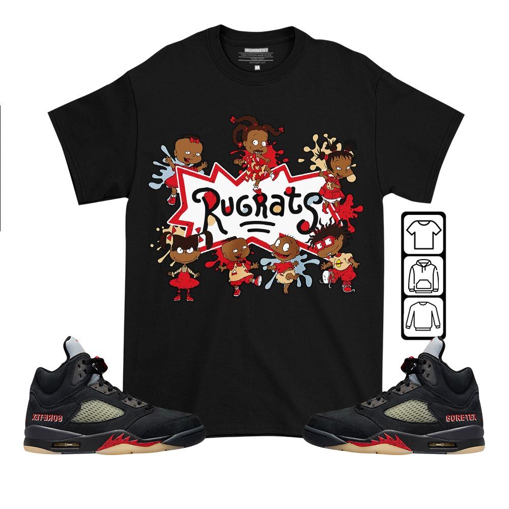 Funny Cartoon 90s Kids Melanin Sneaker Shirt Match Gore-Tex 5s, Jordan 5 GORE-TEX Off Noir MKO T-Shirt Funny Cartoon 90s Kids Melanin Sneaker Shirt Match Gore-Tex 5s, Jordan 5 GORE-TEX Off Noir MKO T-Shirt