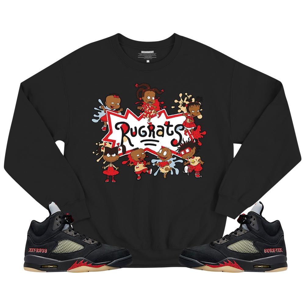 Funny Cartoon 90s Kids Melanin Sneaker Shirt Match Gore-Tex 5s, Jordan 5 GORE-TEX Off Noir MKO T-Shirt Funny Cartoon 90s Kids Melanin Sneaker Shirt Match Gore-Tex 5s, Jordan 5 GORE-TEX Off Noir MKO T-Shirt