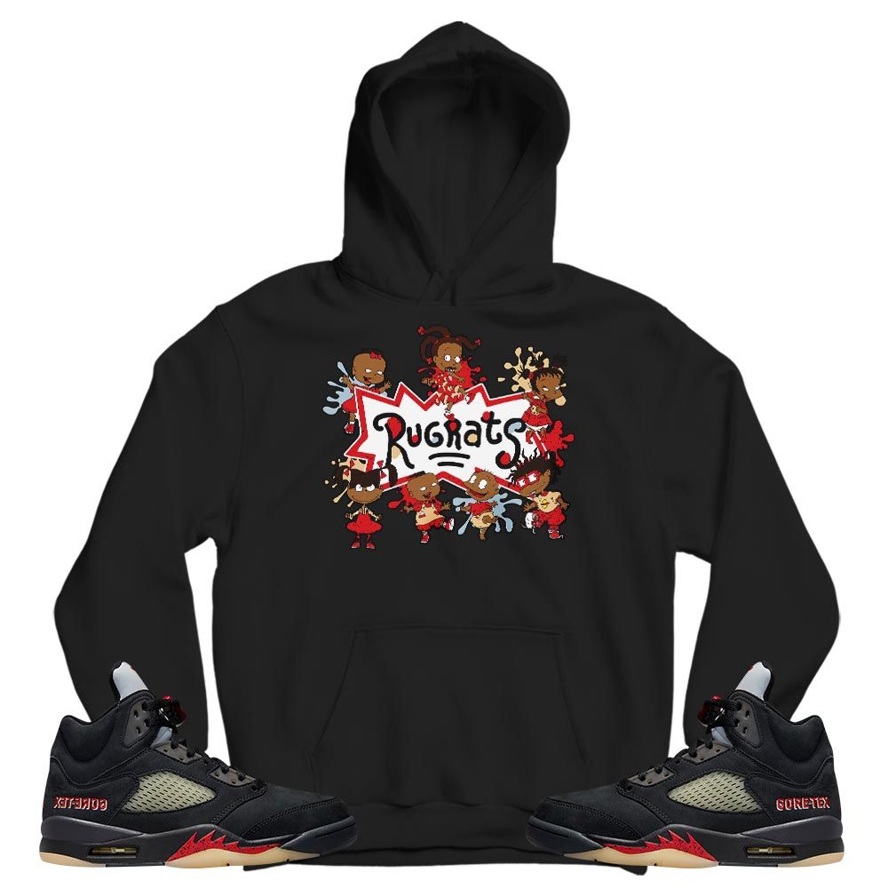 Funny Cartoon 90s Kids Melanin Sneaker Shirt Match Gore-Tex 5s, Jordan 5 GORE-TEX Off Noir MKO T-Shirt
