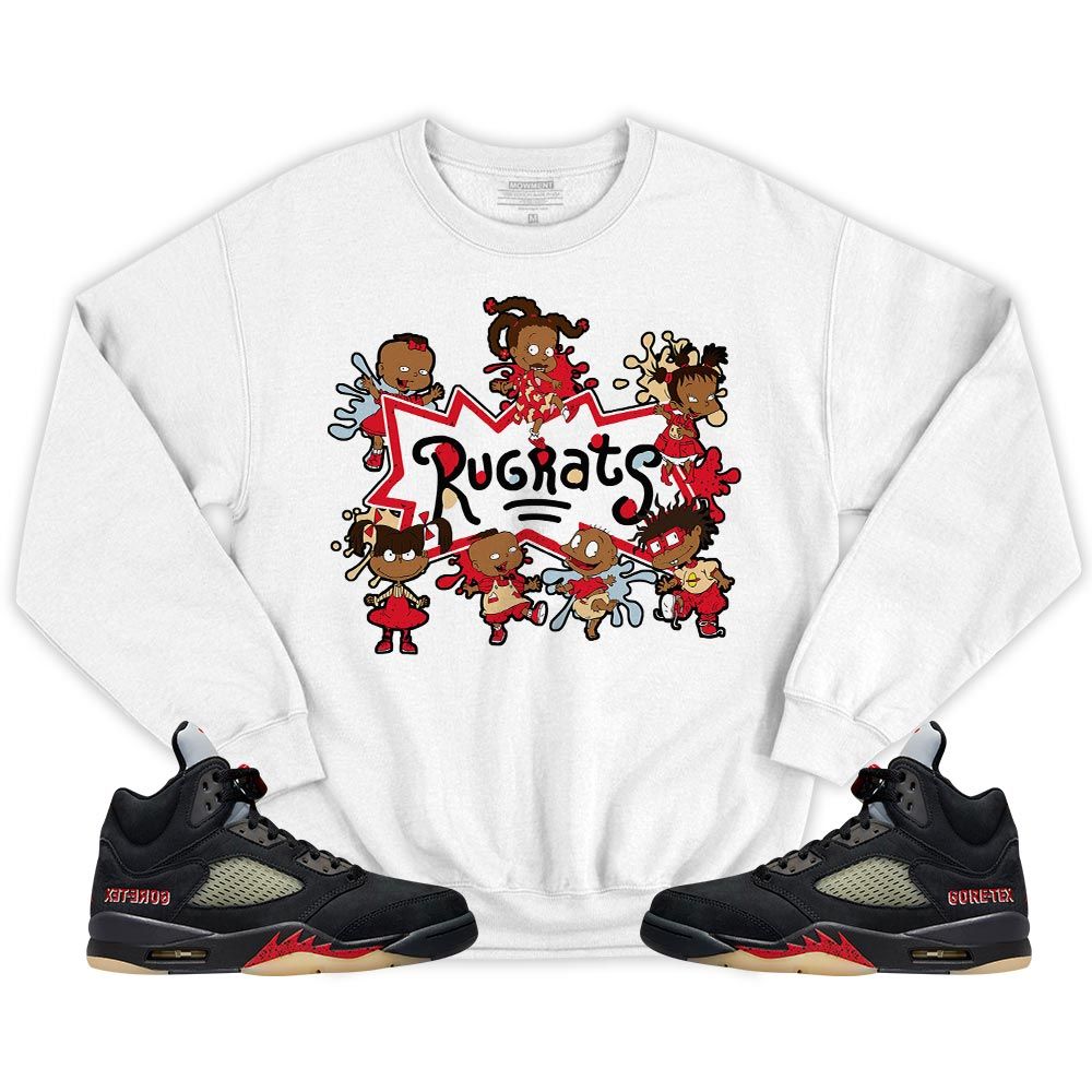 Funny Cartoon 90s Kids Melanin Sneaker Shirt Match Gore-Tex 5s, Jordan 5 GORE-TEX Off Noir MKO T-Shirt Funny Cartoon 90s Kids Melanin Sneaker Shirt Match Gore-Tex 5s, Jordan 5 GORE-TEX Off Noir MKO T-Shirt