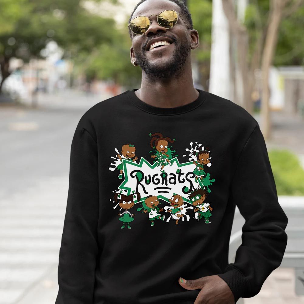 Funny Cartoon 90s Kids Melanin Sneaker Shirt Match Lucky Green 2s, Jordan 2 Lucky Green MKO T-Shirt Funny Cartoon 90s Kids Melanin Sneaker Shirt Match Lucky Green 2s, Jordan 2 Lucky Green MKO T-Shirt