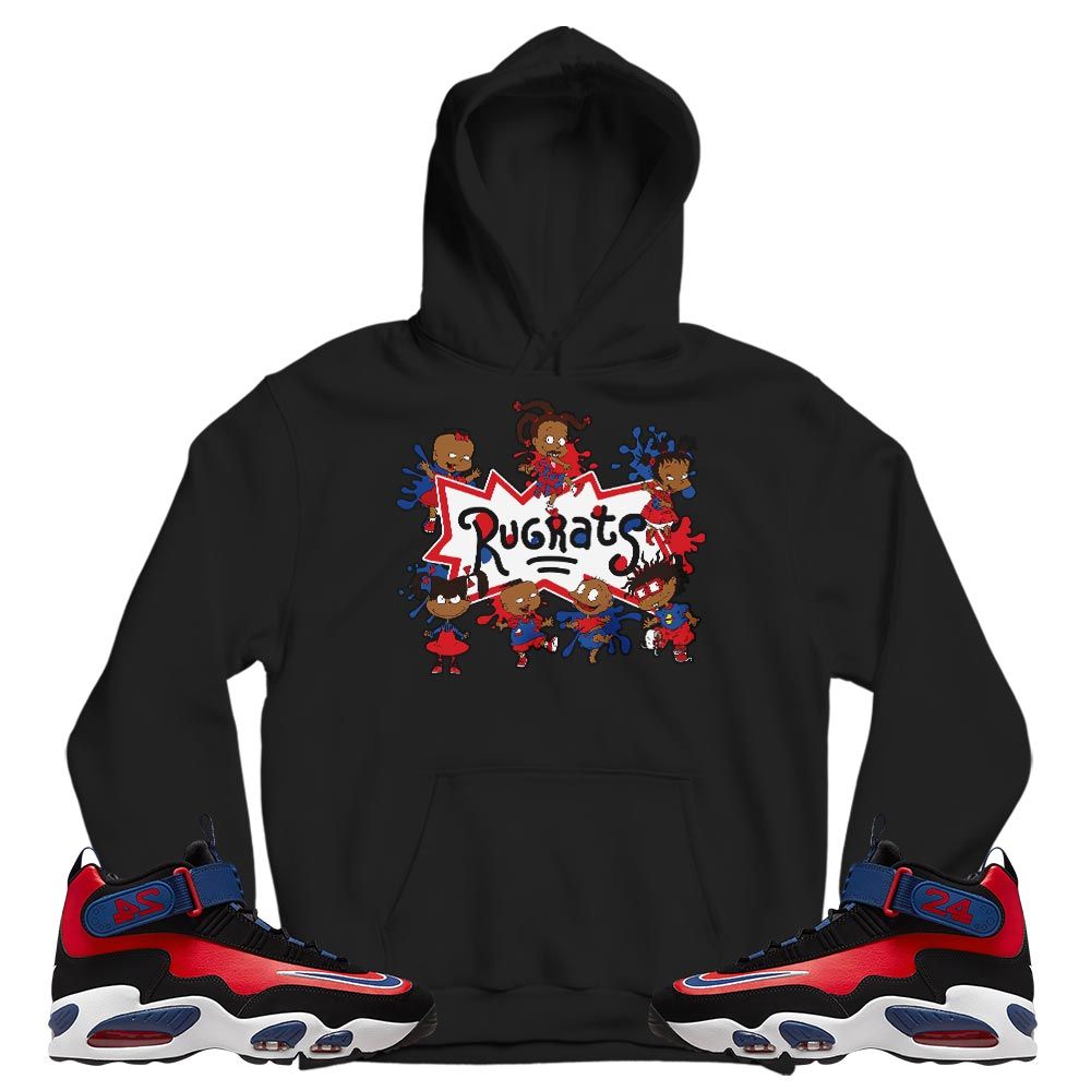 Funny Cartoon 90s Kids Melanin Sneaker Shirt Match Max 1 Navy Red Black, Air Griffey Max 1 Black Red Navy Blue MKO T-Shirt