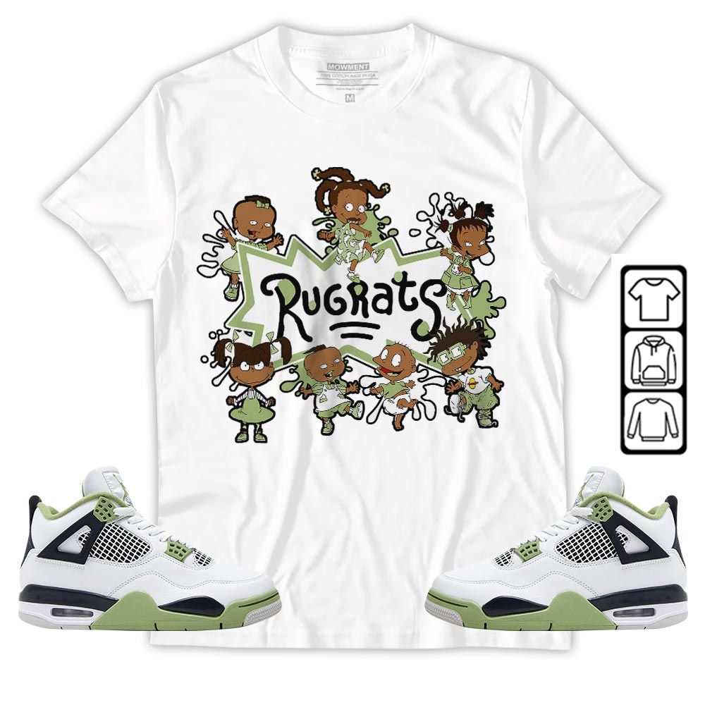 Funny Cartoon 90s Kids Melanin Sneaker Shirt Match Retro Oil Green 4s, Jordan 4 Oil Green MKO T-Shirt Funny Cartoon 90s Kids Melanin Sneaker Shirt Match Retro Oil Green 4s, Jordan 4 Oil Green MKO T-Shirt