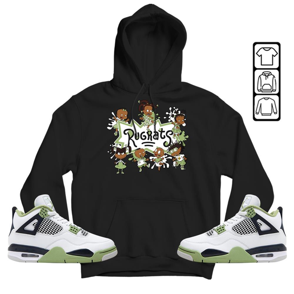 Funny Cartoon 90s Kids Melanin Sneaker Shirt Match Retro Oil Green 4s, Jordan 4 Oil Green MKO T-Shirt Funny Cartoon 90s Kids Melanin Sneaker Shirt Match Retro Oil Green 4s, Jordan 4 Oil Green MKO T-Shirt