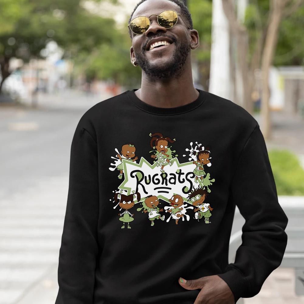 Funny Cartoon 90s Kids Melanin Sneaker Shirt Match Retro Oil Green 4s, Jordan 4 Oil Green MKO T-Shirt Funny Cartoon 90s Kids Melanin Sneaker Shirt Match Retro Oil Green 4s, Jordan 4 Oil Green MKO T-Shirt
