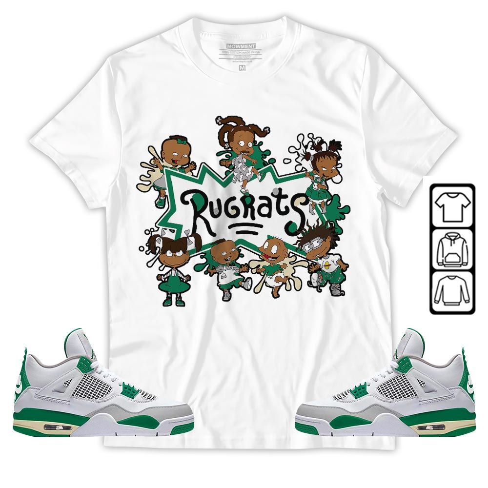 Funny Cartoon 90s Kids Melanin Sneaker Shirt Match Retro Pine Green 4s, Jordan 4 Pine Green MKO T-Shirt Funny Cartoon 90s Kids Melanin Sneaker Shirt Match Retro Pine Green 4s, Jordan 4 Pine Green MKO T-Shirt