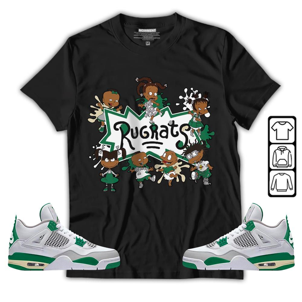 Funny Cartoon 90s Kids Melanin Sneaker Shirt Match Retro Pine Green 4s, Jordan 4 Pine Green MKO T-Shirt Funny Cartoon 90s Kids Melanin Sneaker Shirt Match Retro Pine Green 4s, Jordan 4 Pine Green MKO T-Shirt