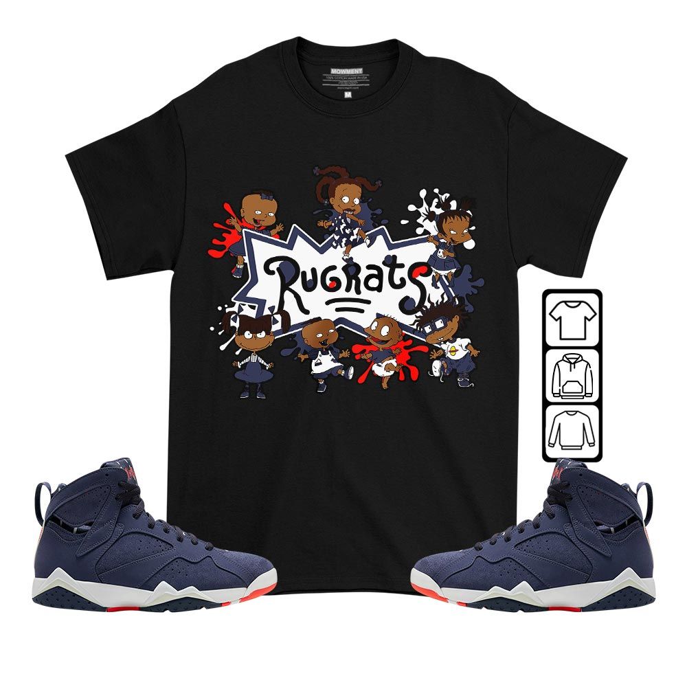 Funny Cartoon 90s Kids Sneaker Shirt Match 7 Neutral Indigo, Jordan 7 Quai 54 MKO T-Shirt Funny Cartoon 90s Kids Sneaker Shirt Match 7 Neutral Indigo, Jordan 7 Quai 54 MKO T-Shirt