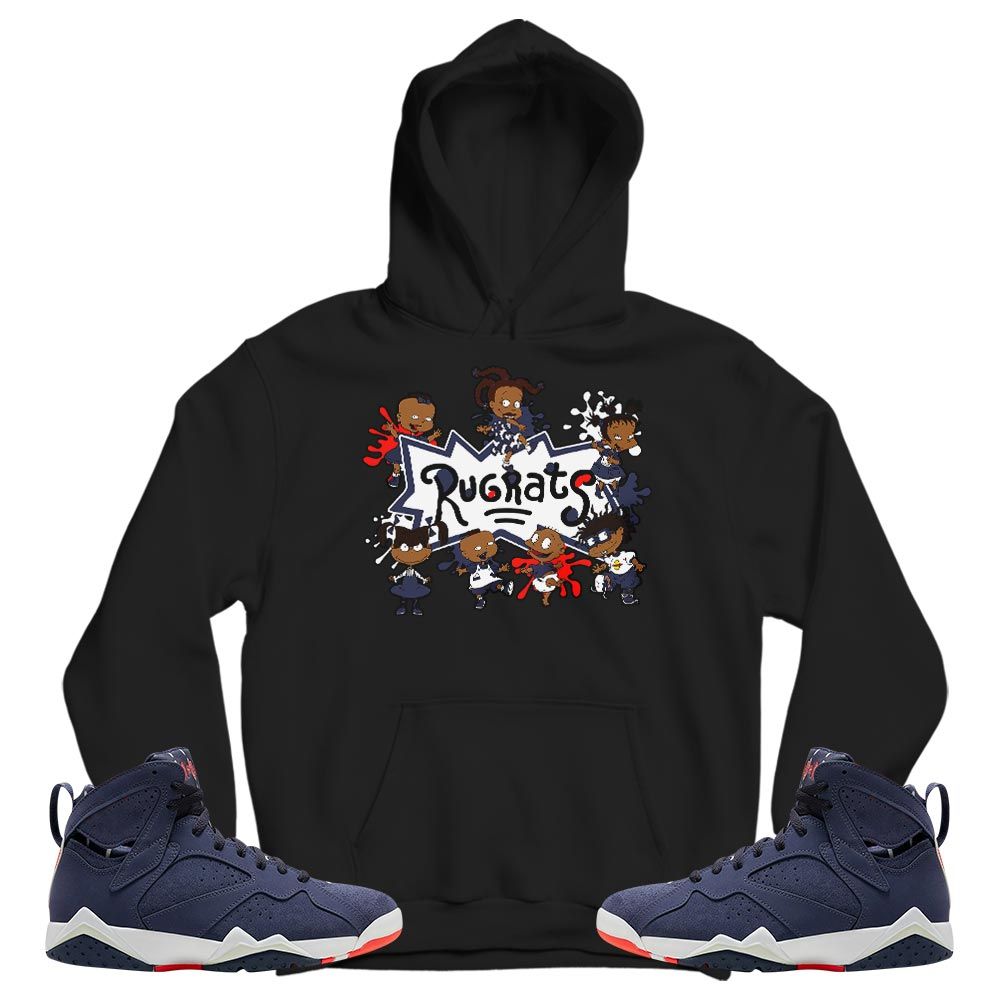 Funny Cartoon 90s Kids Sneaker Shirt Match 7 Neutral Indigo, Jordan 7 Quai 54 MKO T-Shirt
