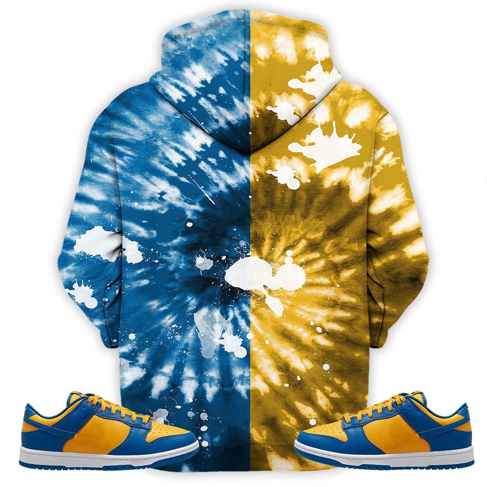 Funny Cartoon 90S Tiedye Sneaker Shirt Match Dunk Low Blue Yellow, Dunk Low Blue Jay Hoodie Sweatshirt Tee All Over Print MKO Shirt