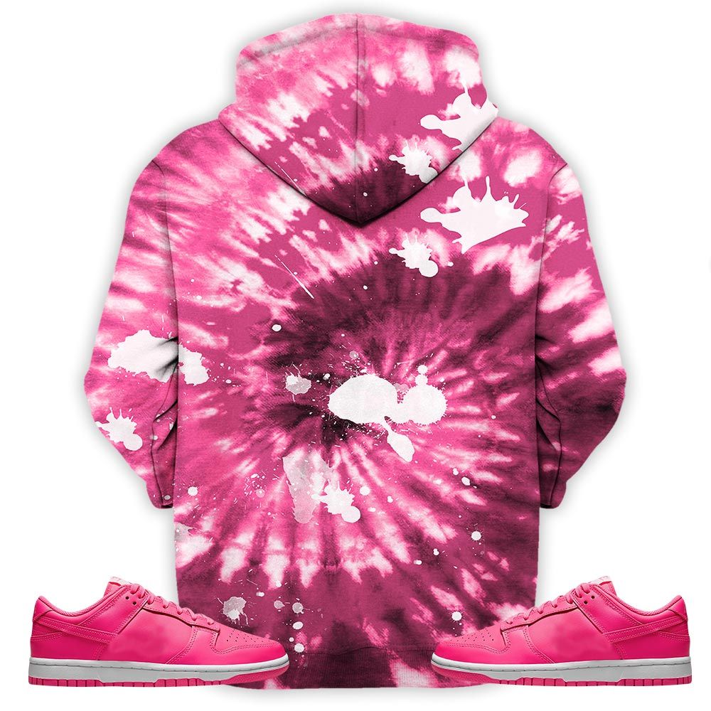 Funny Cartoon 90S Tiedye Sneaker Shirt Match Dunk Low Hyper Pink, Dunk Low Hot Pink Hoodie Sweatshirt Tee All Over Print MKO Shirt