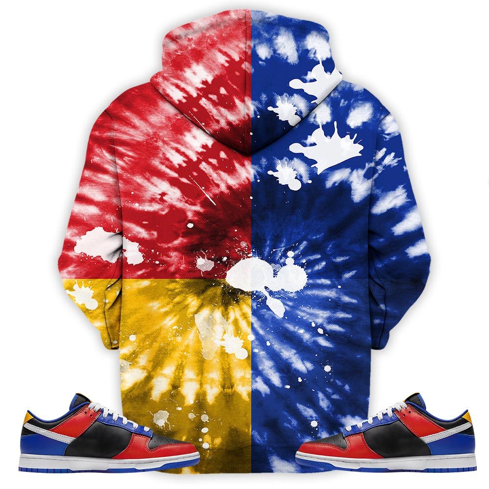 Funny Cartoon 90S Tiedye Sneaker Shirt Match Dunk Low Tsu, Dunk Low Tsu Tiger Hoodie Sweatshirt Tee All Over Print MKO Shirt
