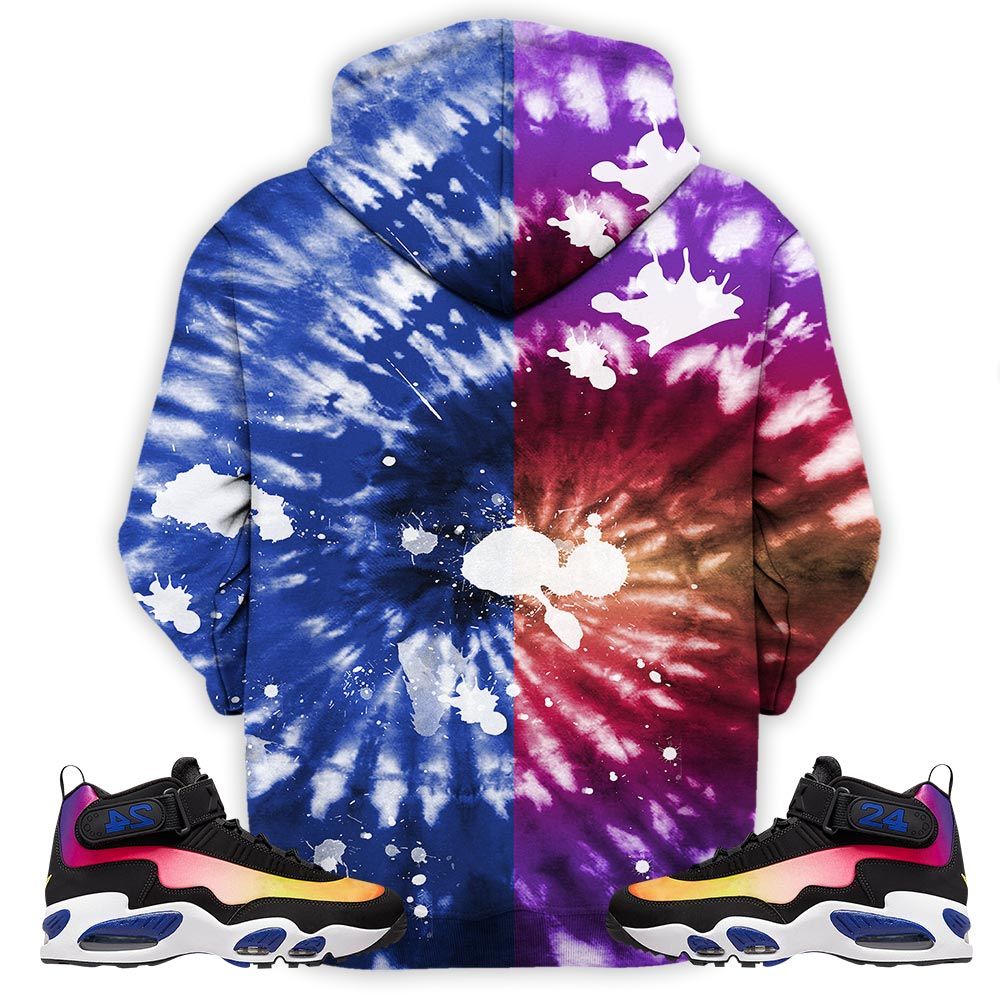 Funny Cartoon 90S Tiedye Sneaker Shirt Match Max 1 Los Angeles, Air Griffey Max 1 Los Angeles Hoodie Sweatshirt Tee All Over Print MKO Shirt