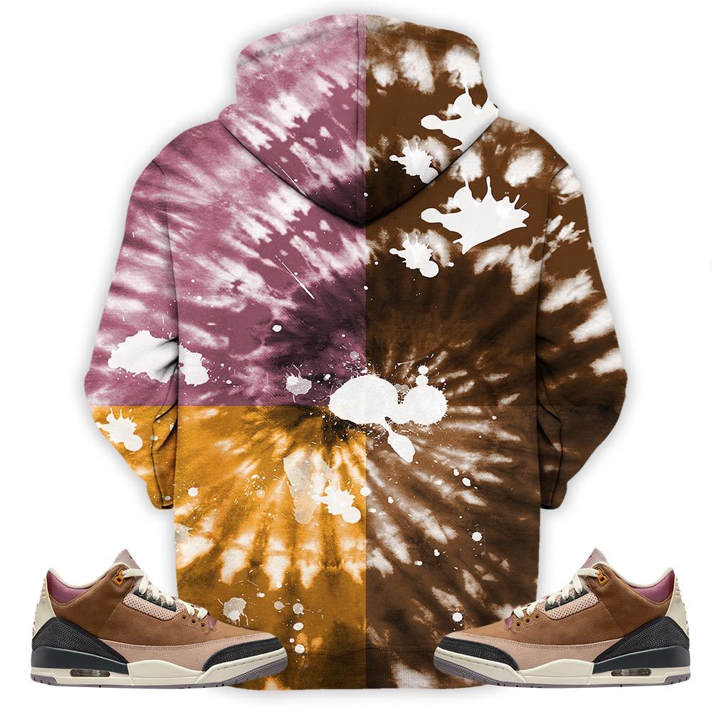 Funny Cartoon 90S Tiedye Sneaker Shirt Match Retro Archaeo Brown 3S, Jordan 3 Archaeo Brown Hoodie Sweatshirt Tee All Over Print MKO Shirt