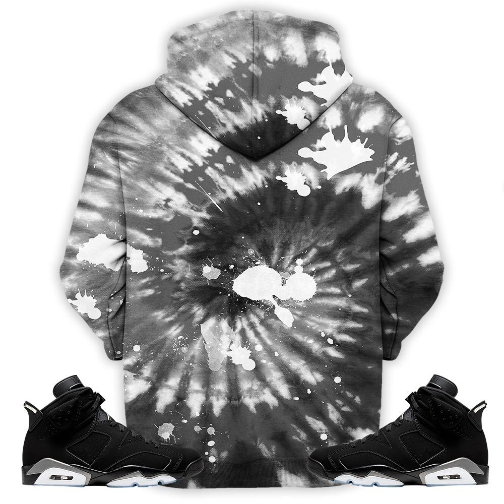 Funny Cartoon 90S Tiedye Sneaker Shirt Match Retro Metallic Silver 6S, Jordan 6 Black Chrome Hoodie Sweatshirt Tee All Over Print MKO Shirt