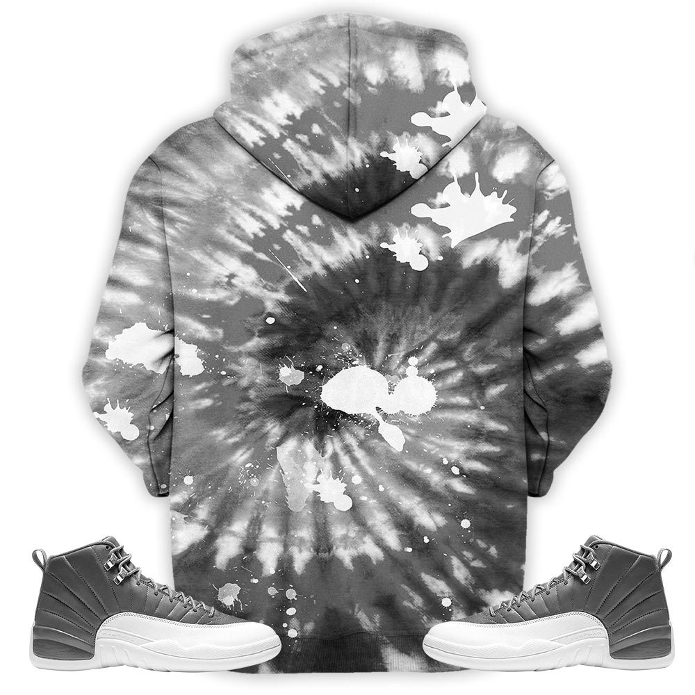 Funny Cartoon 90S Tiedye Sneaker Shirt Match Stealth 12S, Jordan 12 Retro Stealth Hoodie Sweatshirt Tee All Over Print MKO Shirt