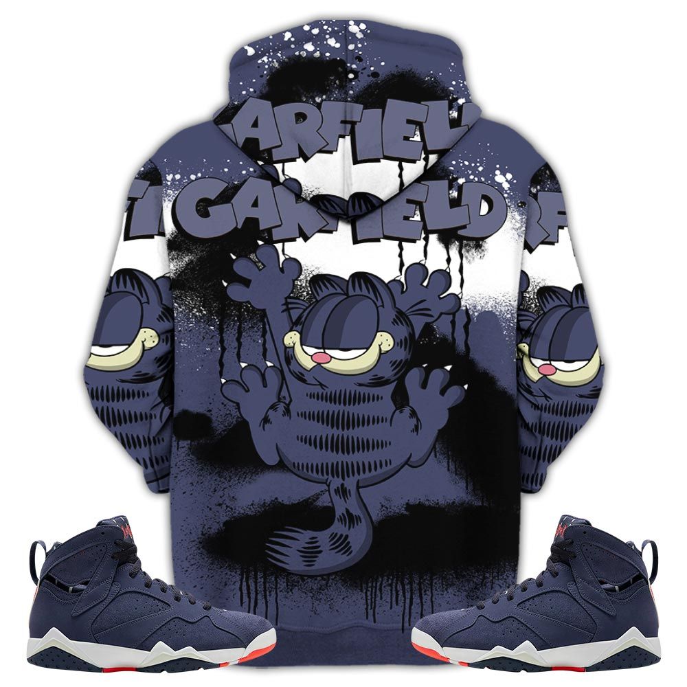Funny Garfield Odie Sneaker Shirt Match 7 Neutral Indigo, Jordan 7 Quai 54 Hoodie Sweatshirt Tee All Over Print MKO Shirt