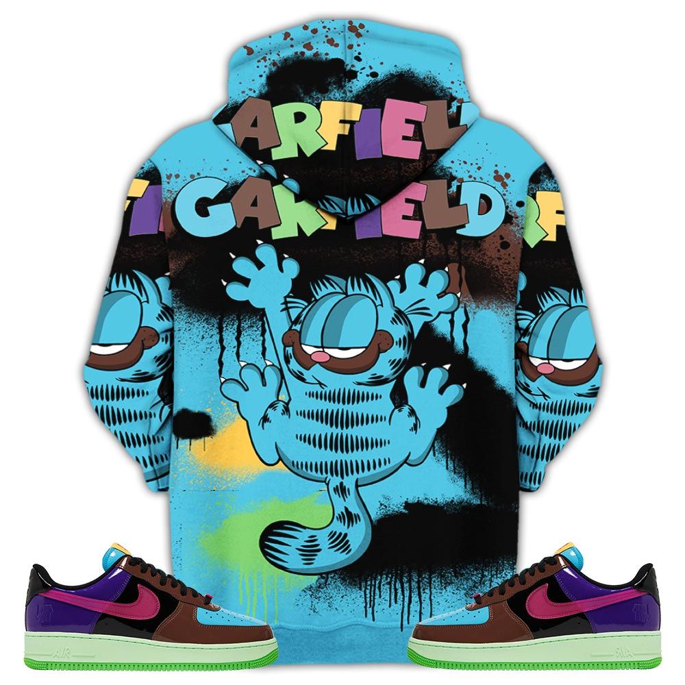 Funny Garfield Odie Sneaker Shirt Match Af 1 Low Sp Pink Prime, Air Force 1 Undefeated Pink Prime Hoodie Sweatshirt Tee All Over Print MKO Shirt