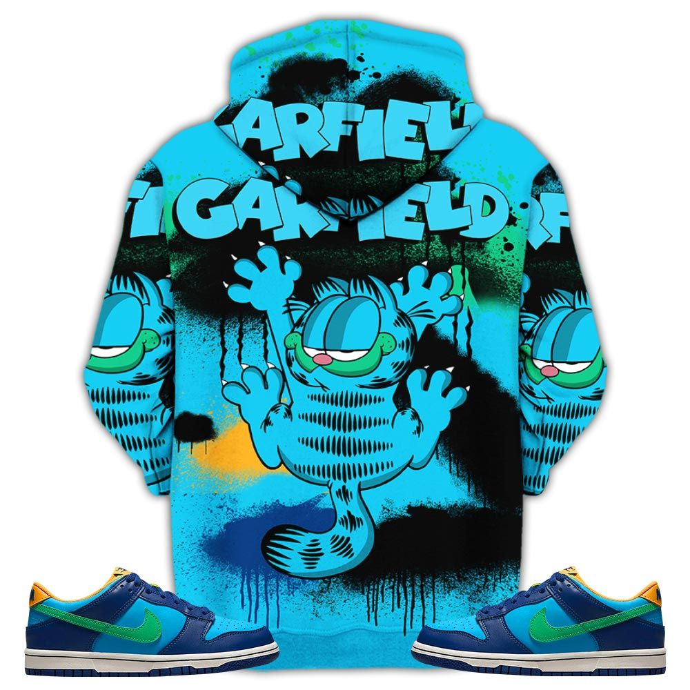 Funny Garfield Odie Sneaker Shirt Match Dunk Low Gs Kyrie, Dunk Low Gs Electric Algae Hoodie Sweatshirt Tee All Over Print MKO Shirt