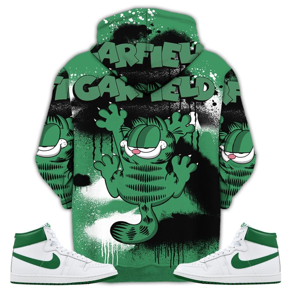 Funny Garfield Odie Sneaker Shirt Match Golf Sp Pine Green, Air Ship Sp Pine Green Hoodie Sweatshirt Tee All Over Print MKO Shirt