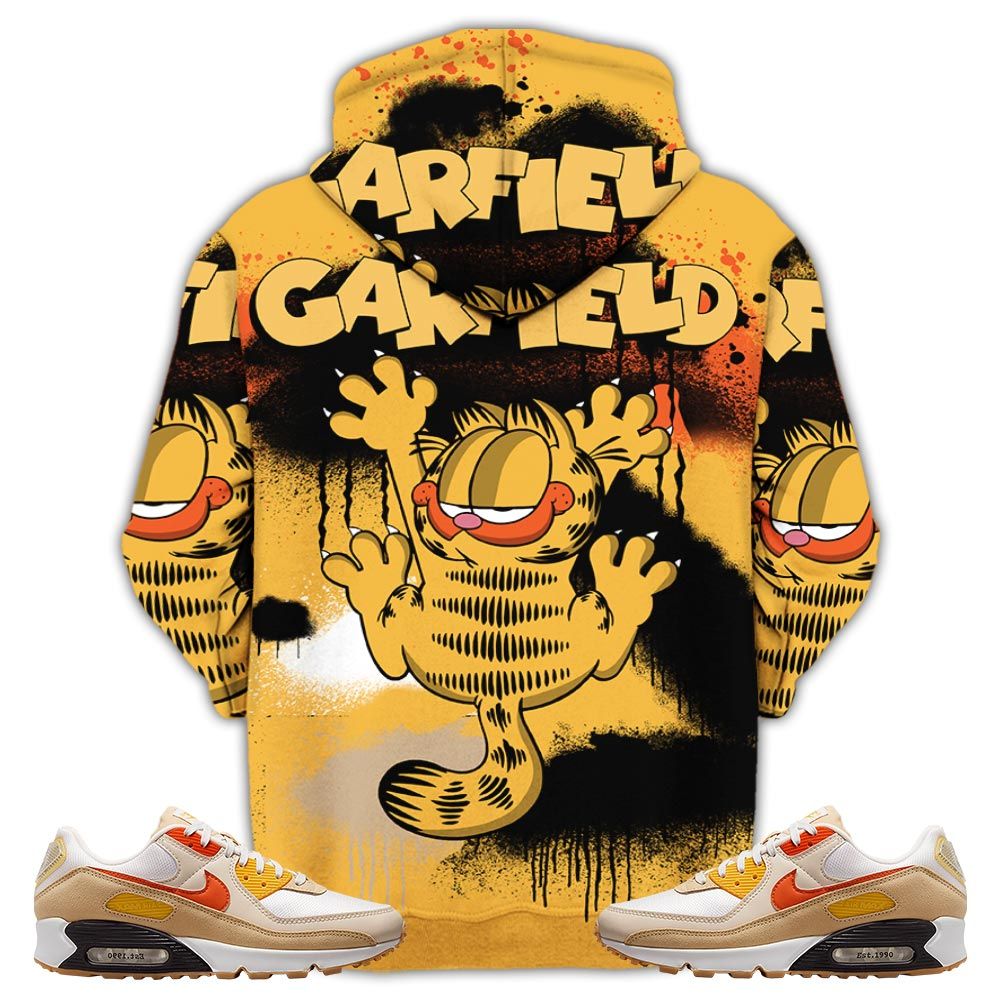 Funny Garfield Odie Sneaker Shirt Match Max 90 Barometer, Air Max 90 Air Pressure Hoodie Sweatshirt Tee All Over Print MKO Shirt