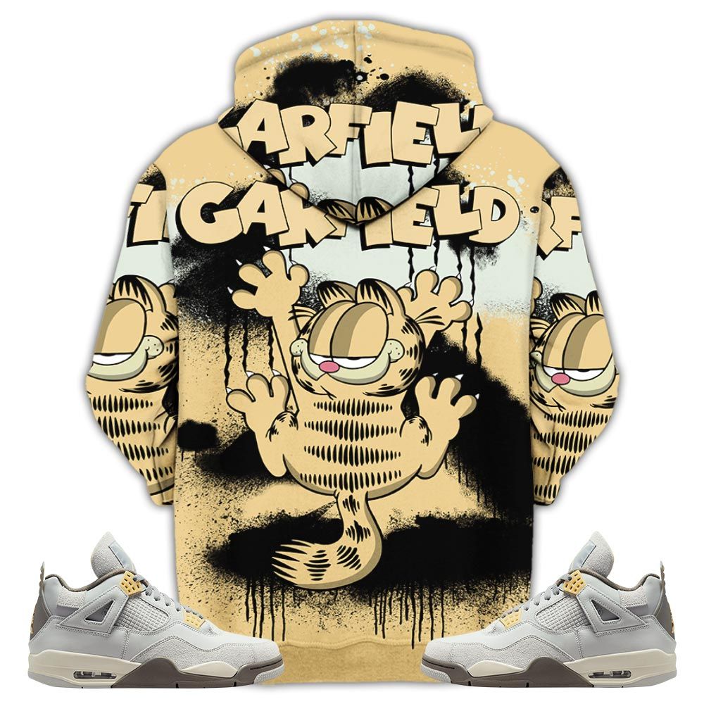 Funny Garfield Odie Sneaker Shirt Match Retro Craft 4S, Jordan 4 Craft Photon Dust Hoodie Sweatshirt Tee All Over Print MKO Shirt
