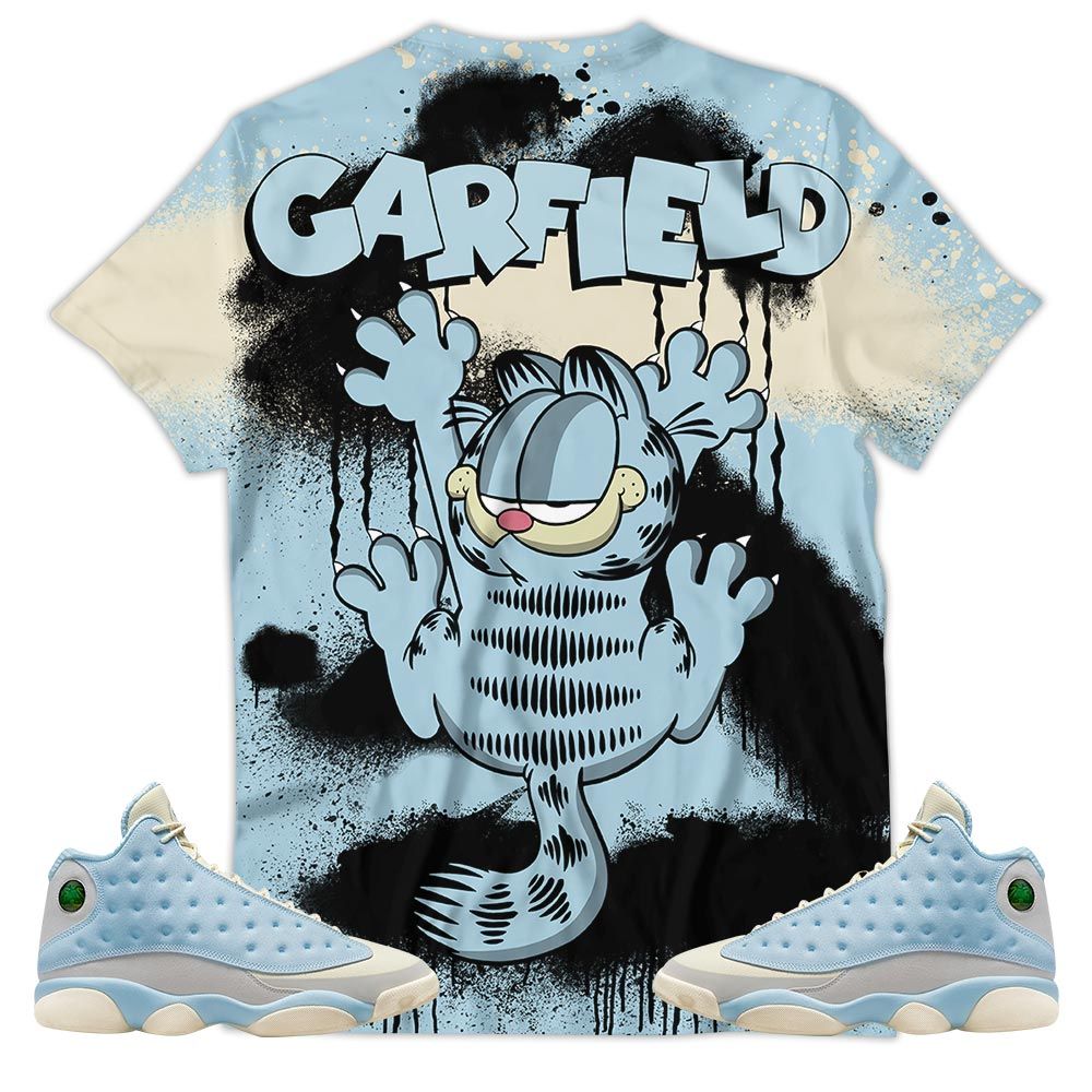 Funny Garfield Odie Sneaker Shirt Match Solefly 13S, Jordan 13 Retro Solefly Hoodie Sweatshirt Tee All Over Print MKO Shirt