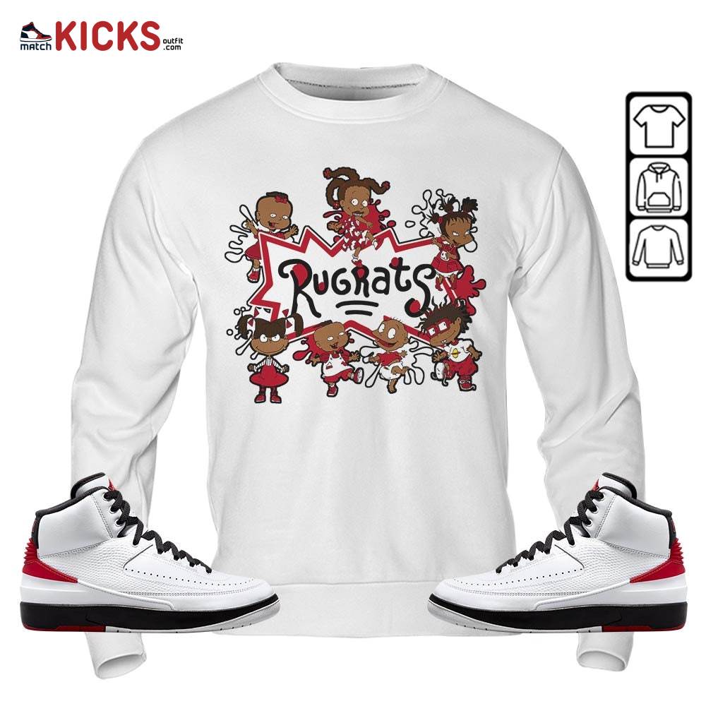 Funny Rugrats 90s Kids Melanin Sneaker Shirt Match 2 Chicago Varsity Red, Jordan Retro 2 Chicago MKO T-Shirt Funny Rugrats 90s Kids Melanin Sneaker Shirt Match 2 Chicago Varsity Red, Jordan Retro 2 Chicago MKO T-Shirt