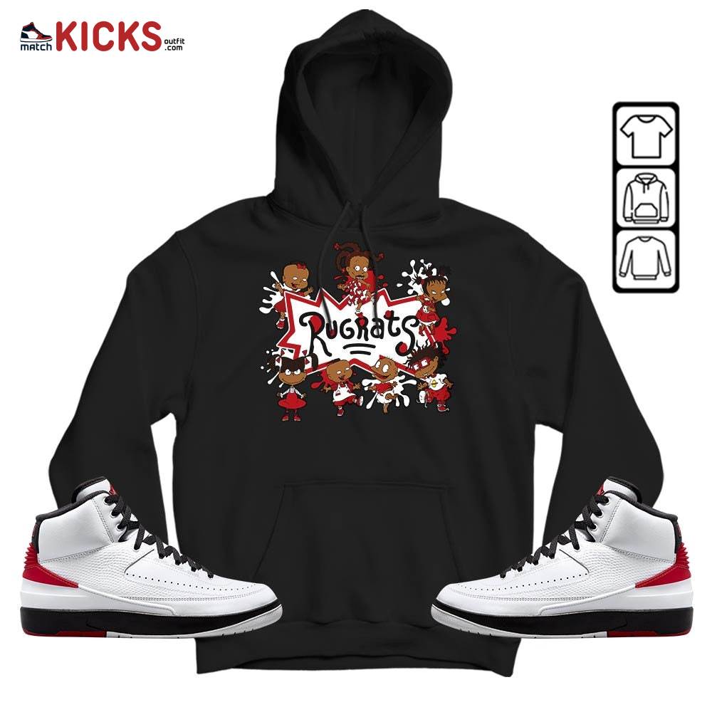 Funny Rugrats 90s Kids Melanin Sneaker Shirt Match 2 Chicago Varsity Red, Jordan Retro 2 Chicago MKO T-Shirt Funny Rugrats 90s Kids Melanin Sneaker Shirt Match 2 Chicago Varsity Red, Jordan Retro 2 Chicago MKO T-Shirt