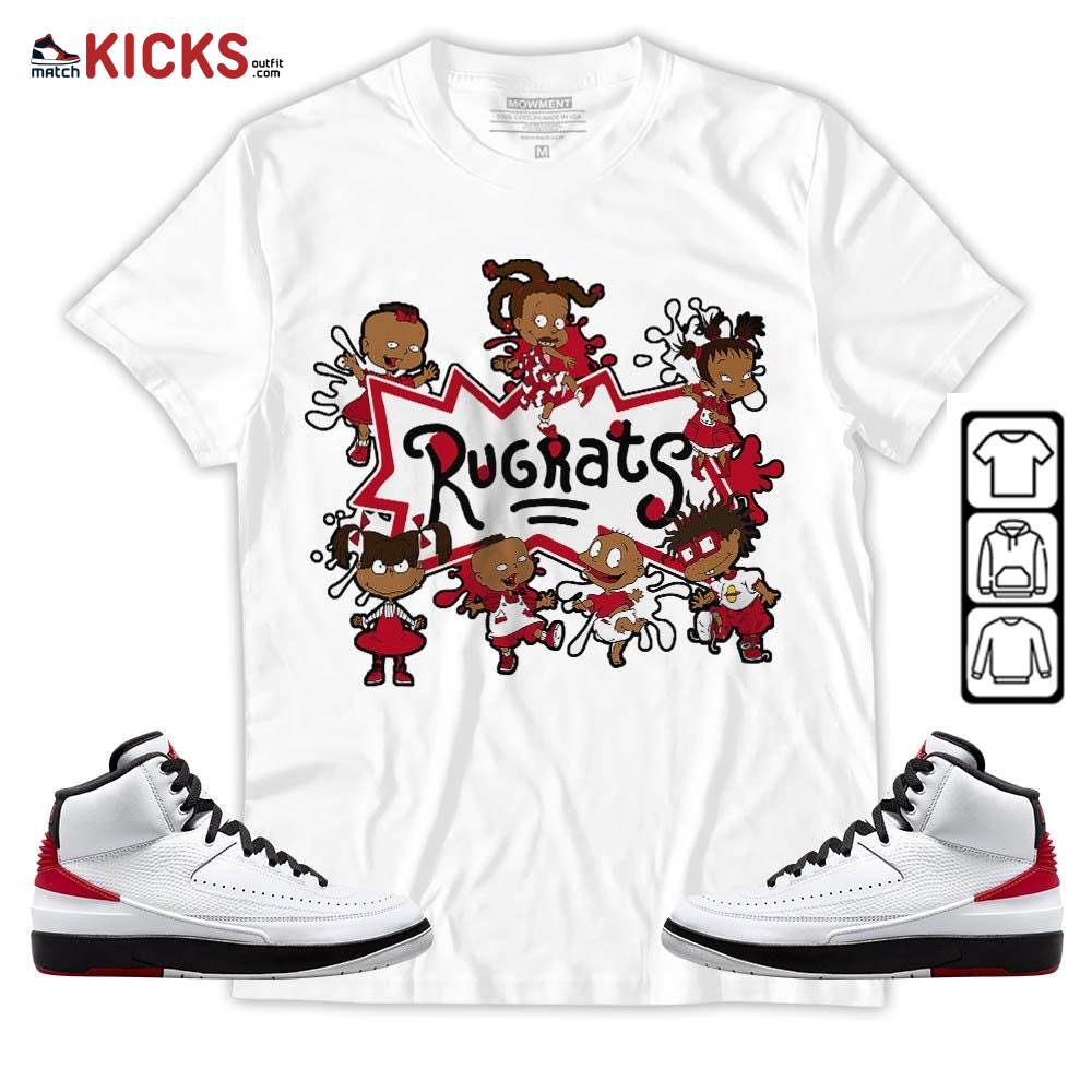 Funny Rugrats 90s Kids Melanin Sneaker Shirt Match 2 Chicago Varsity Red, Jordan Retro 2 Chicago MKO T-Shirt Funny Rugrats 90s Kids Melanin Sneaker Shirt Match 2 Chicago Varsity Red, Jordan Retro 2 Chicago MKO T-Shirt