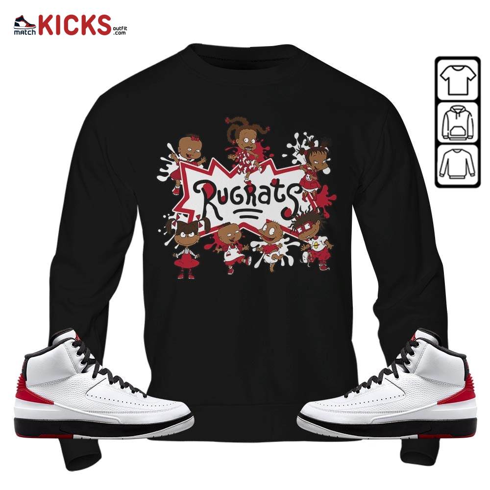 Funny Rugrats 90s Kids Melanin Sneaker Shirt Match 2 Chicago Varsity Red, Jordan Retro 2 Chicago MKO T-Shirt Funny Rugrats 90s Kids Melanin Sneaker Shirt Match 2 Chicago Varsity Red, Jordan Retro 2 Chicago MKO T-Shirt