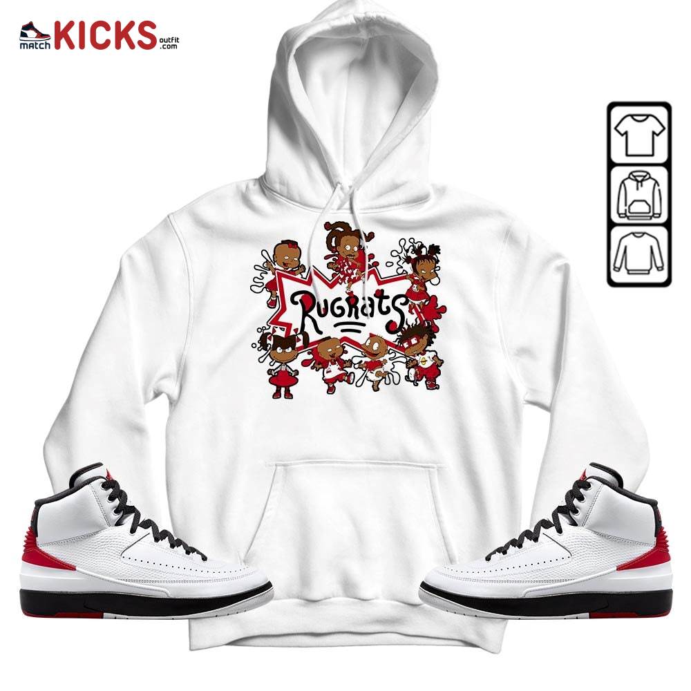 Funny Rugrats 90s Kids Melanin Sneaker Shirt Match 2 Chicago Varsity Red, Jordan Retro 2 Chicago MKO T-Shirt Funny Rugrats 90s Kids Melanin Sneaker Shirt Match 2 Chicago Varsity Red, Jordan Retro 2 Chicago MKO T-Shirt