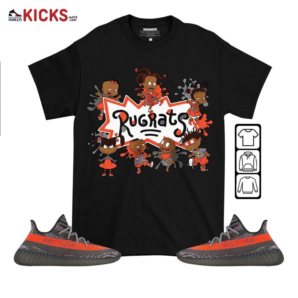 Funny Rugrats 90s Kids Melanin Sneaker Shirt Match Boots 350 V2 Dark Beluga, Yeezy 350 V2 Carbon Beluga MKO T-Shirt
