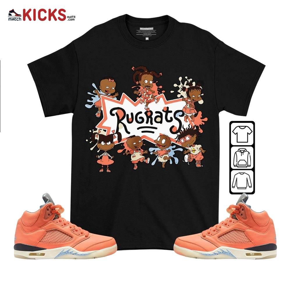 Funny Rugrats 90s Kids Melanin Sneaker Shirt Match Crimson Bliss 5s, Jordan 5 DJ Khaled Crimson Bliss MKO T-Shirt