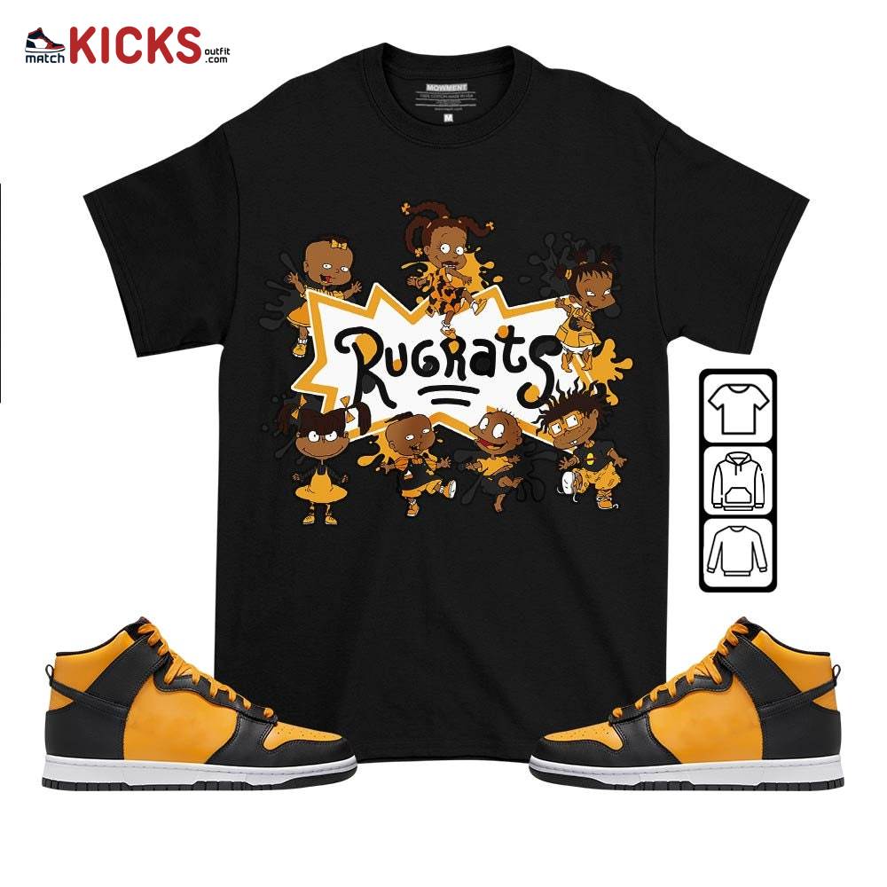 Funny Rugrats 90s Kids Melanin Sneaker Shirt Match Dunk Reverse Goldenrod, Dunk High Bruce Lee MKO T-Shirt