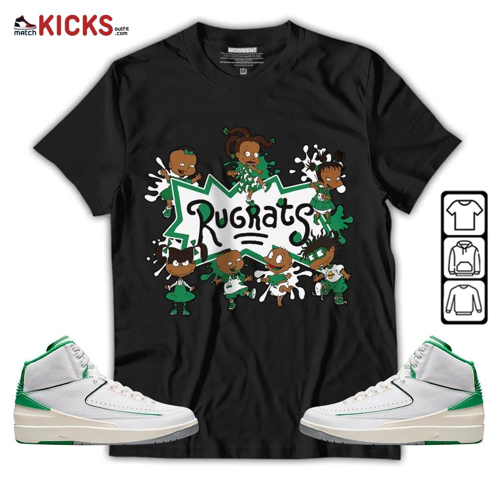 Funny Rugrats 90s Kids Melanin Sneaker Shirt Match Lucky Green 2s, Jordan 2 Lucky Green MKO T-Shirt Funny Rugrats 90s Kids Melanin Sneaker Shirt Match Lucky Green 2s, Jordan 2 Lucky Green MKO T-Shirt