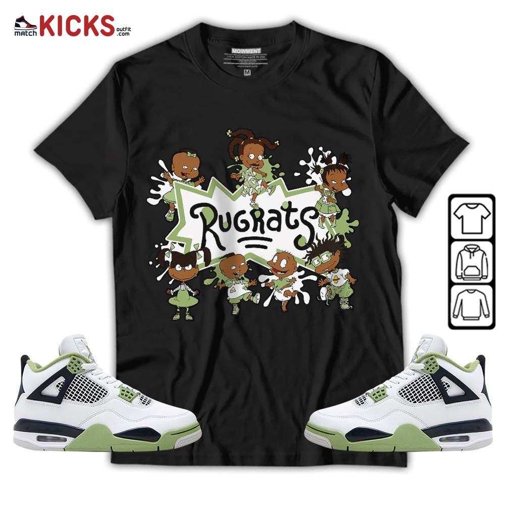 Funny Rugrats 90s Kids Melanin Sneaker Shirt Match Retro Oil Green 4s, Jordan 4 Oil Green MKO T-Shirt Funny Rugrats 90s Kids Melanin Sneaker Shirt Match Retro Oil Green 4s, Jordan 4 Oil Green MKO T-Shirt