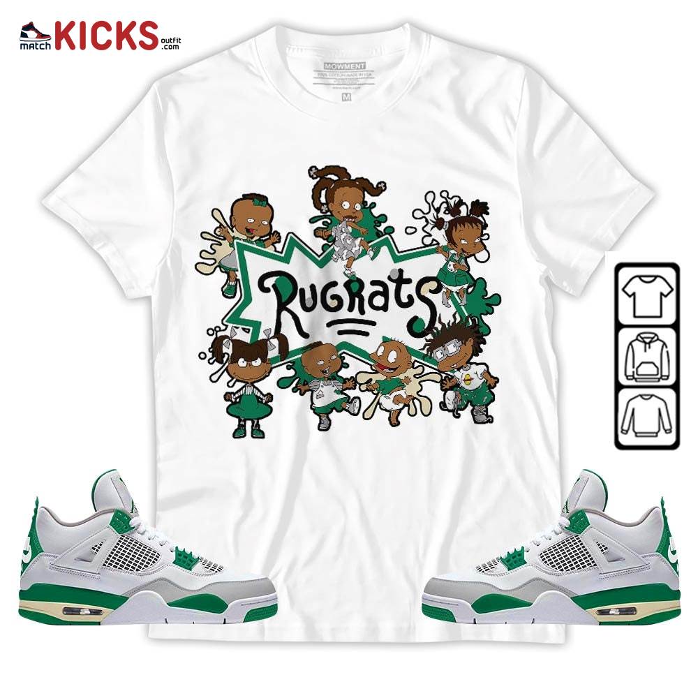 Funny Rugrats 90s Kids Melanin Sneaker Shirt Match Retro Pine Green 4s, Jordan 4 Pine Green MKO T-Shirt