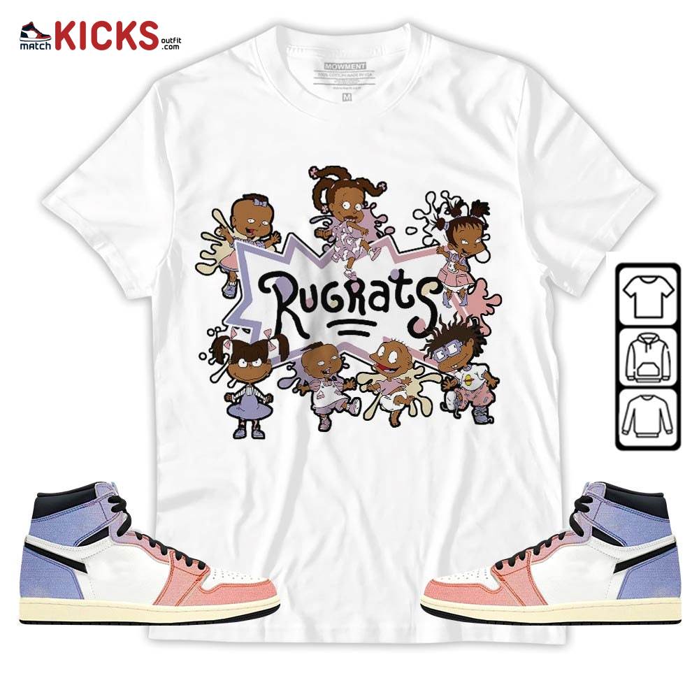 Funny Rugrats 90s Kids Melanin Sneaker Shirt Match Retro Skyline 1s, Jordan 1 High OG Skyline MKO T-Shirt