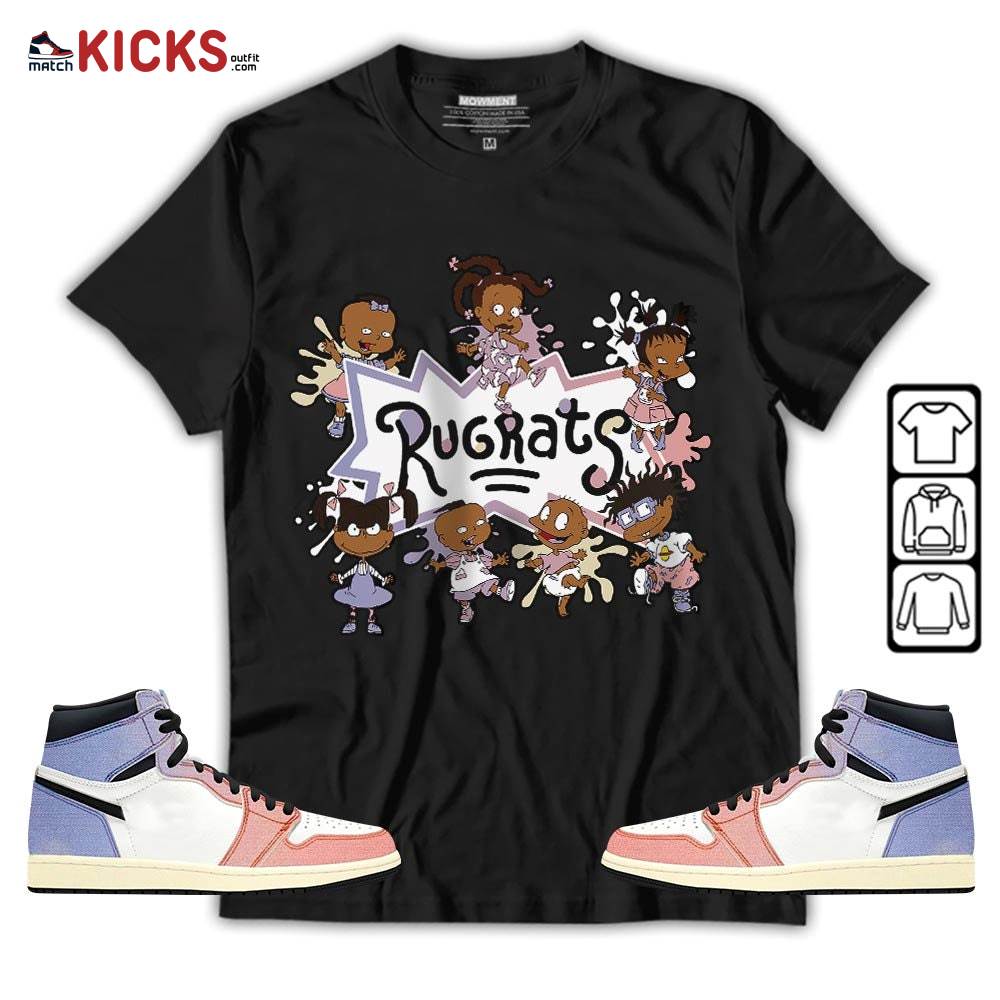 Funny Rugrats 90s Kids Melanin Sneaker Shirt Match Retro Skyline 1s, Jordan 1 High OG Skyline MKO T-Shirt