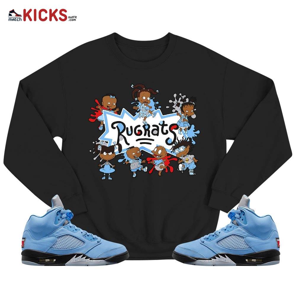 Funny Rugrats 90s Kids Sneaker Shirt Match Retro University Blue 5s, Jordan 5 University Blue MKO T-Shirt Funny Rugrats 90s Kids Sneaker Shirt Match Retro University Blue 5s, Jordan 5 University Blue MKO T-Shirt