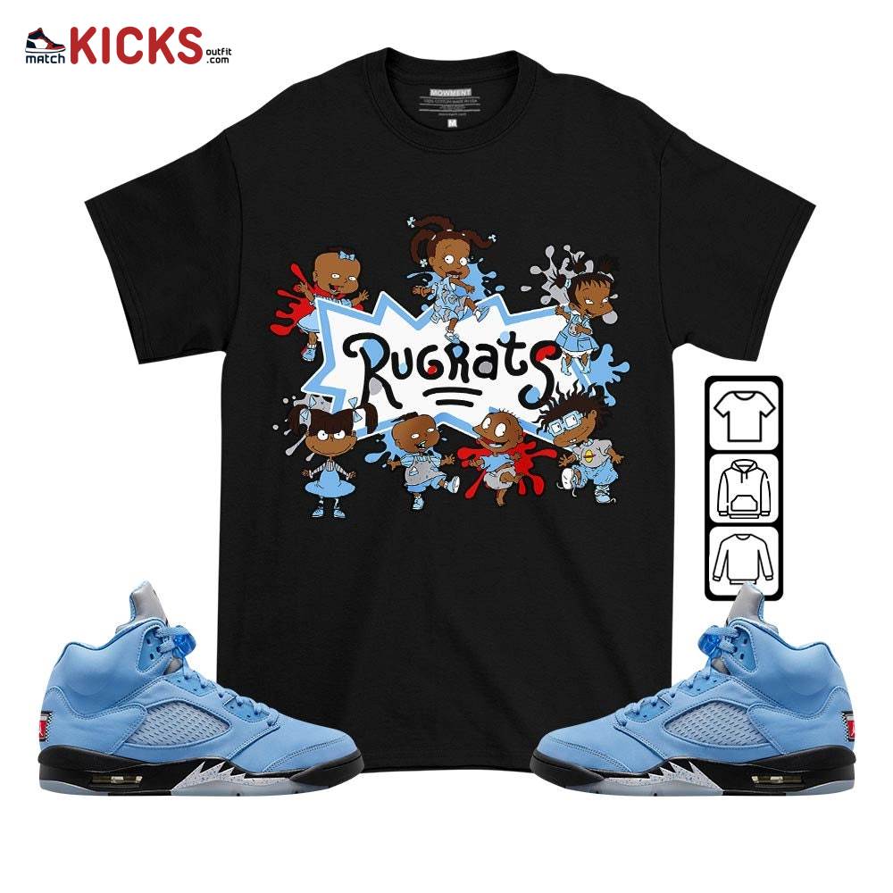 Funny Rugrats 90s Kids Sneaker Shirt Match Retro University Blue 5s, Jordan 5 University Blue MKO T-Shirt Funny Rugrats 90s Kids Sneaker Shirt Match Retro University Blue 5s, Jordan 5 University Blue MKO T-Shirt