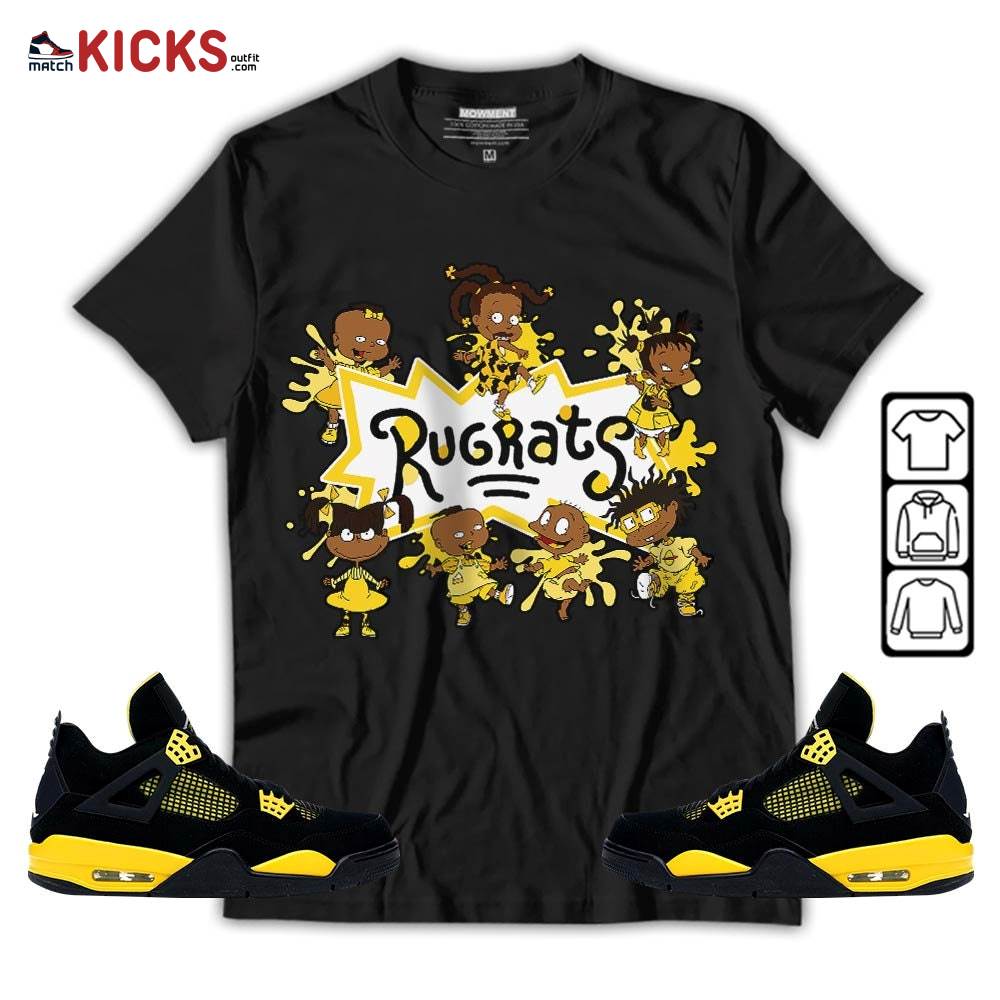 Funny Rugrats 90s Sneaker Shirt Match 2023 Thunder 4s, Jordan Retro 4 Thunder MKO T-Shirt Funny Rugrats 90s Sneaker Shirt Match 2023 Thunder 4s, Jordan Retro 4 Thunder MKO T-Shirt