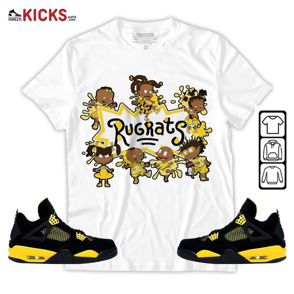 Funny Rugrats 90s Sneaker Shirt Match 2023 Thunder 4s, Jordan Retro 4 Thunder MKO T-Shirt