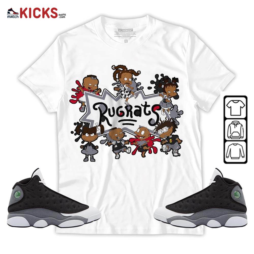 Funny Rugrats 90s Sneaker Shirt Match Black Flint 13s, Jordan Retro 13 Black Flint MKO T-Shirt