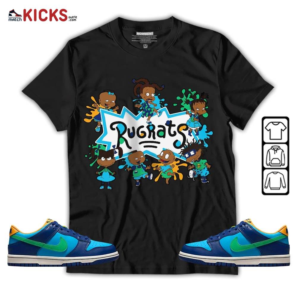 Funny Rugrats 90s Sneaker Shirt Match Dunk Low GS Kyrie, Dunk Low GS Electric Algae MKO T-Shirt