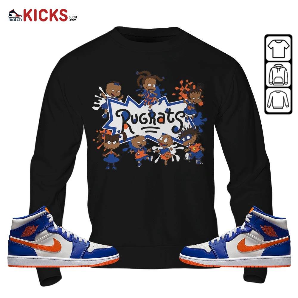 Funny Rugrats 90s Sneaker Shirt Match Mid Knicks 1s, Jordan 1 Mid Knicks MKO Hoodie Funny Rugrats 90s Sneaker Shirt Match Mid Knicks 1s, Jordan 1 Mid Knicks MKO Hoodie