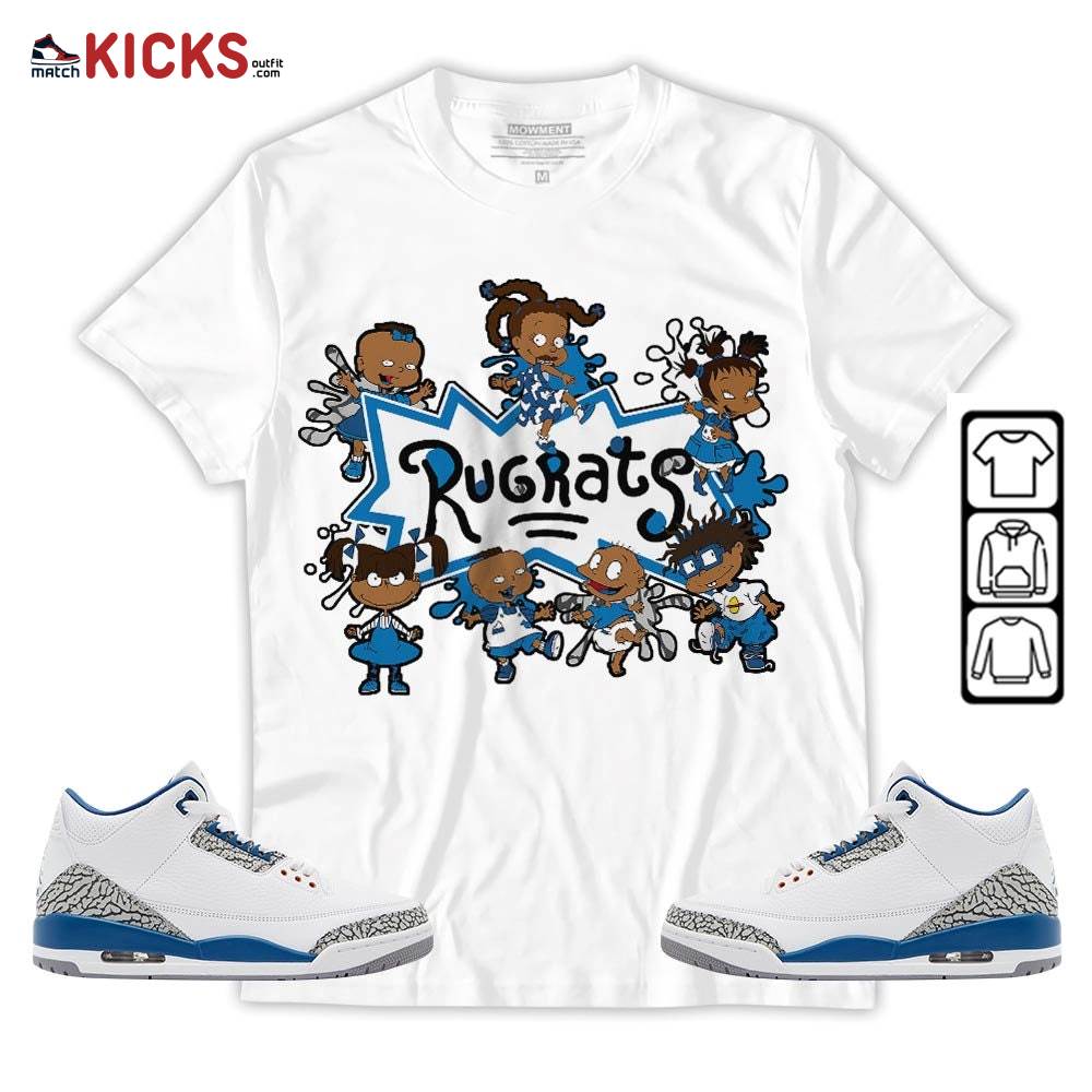 Funny Rugrats 90s Sneaker Shirt Match Wizards 3s, Jordan Retro 3 Wizards MKO Hoodie