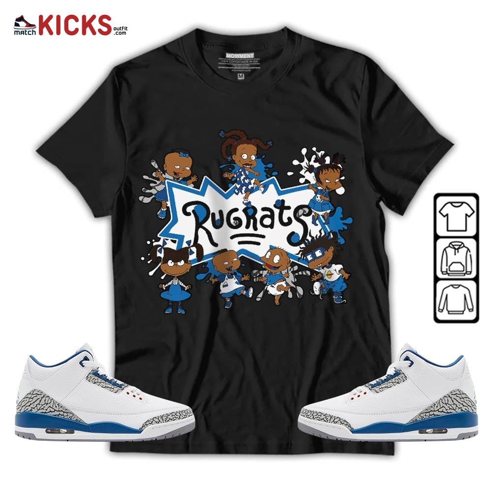 Funny Rugrats 90s Sneaker Shirt Match Wizards 3s, Jordan Retro 3 Wizards MKO T-Shirt